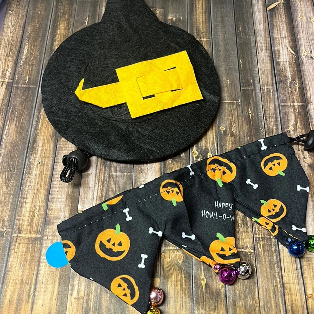 5for$10 Halloween Pet bandanna Pet Costume (Cats & Small Dogs) adjustable Hat